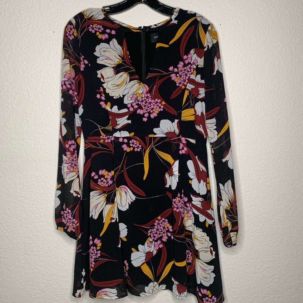 MINKPINK Black Floral Dress